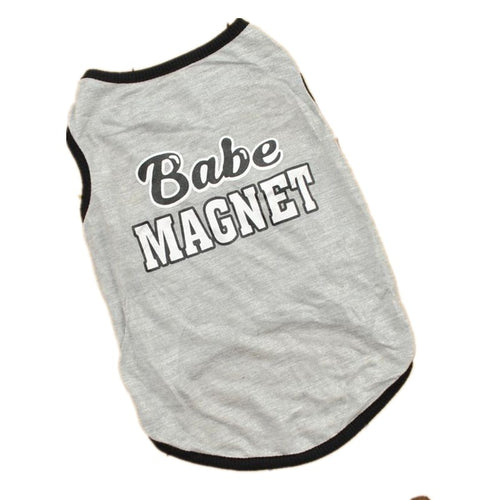 Cheap Dog T-shirt Babe Magnet Printed Jersey Vest