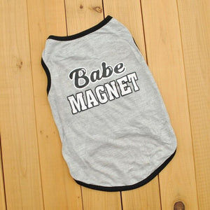 Cheap Dog T-shirt Babe Magnet Printed Jersey Vest